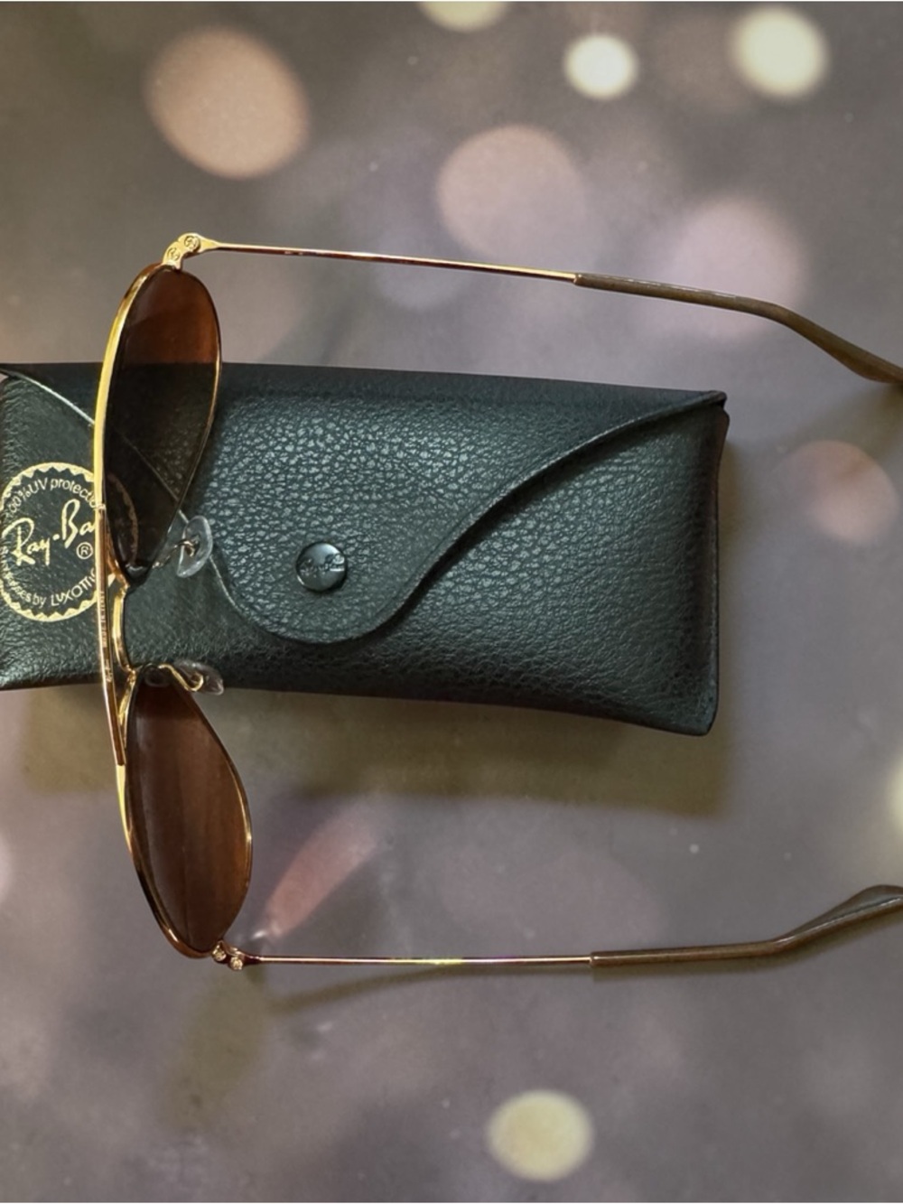 Ray-Ban Aviator Sunglasses - Gold Frame with Brown Lenses - Picture 2 of 12